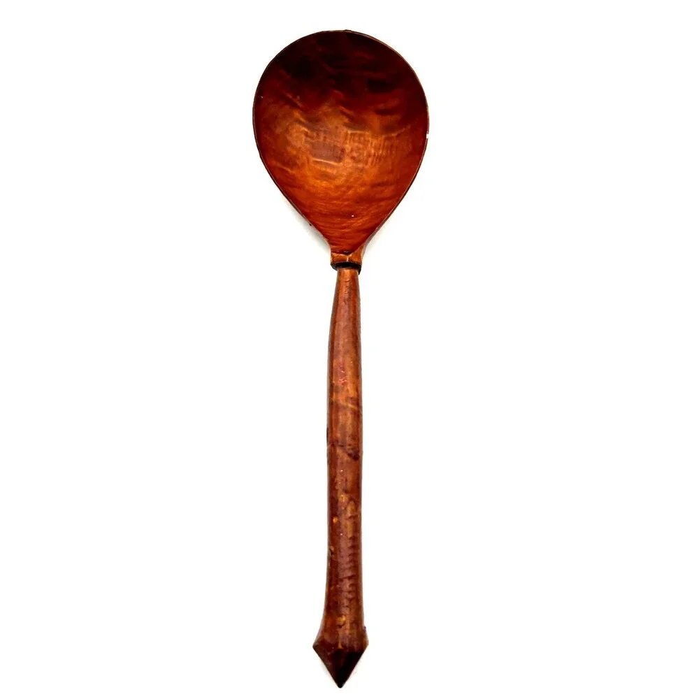 Vintage Mid Century Hand Carved Wooden Spoon Primitive Folk Art Rustic 8